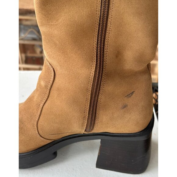 Unlisted Brand Women's Leather Upper Tan Mid Heel Boots w/Side Zip Size 8M-READ - Picture 13 of 16